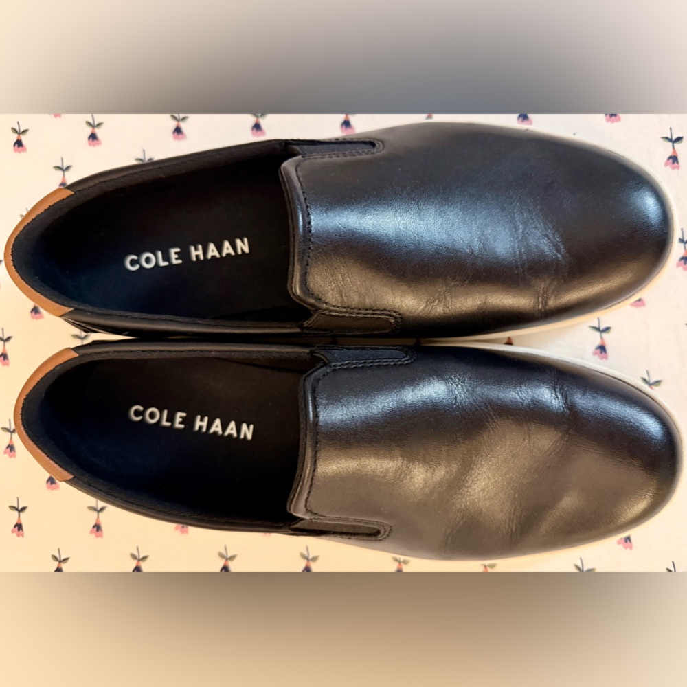 Cole Haan Men’s Nantucket Slip-On Shoes – Black – Size 9M